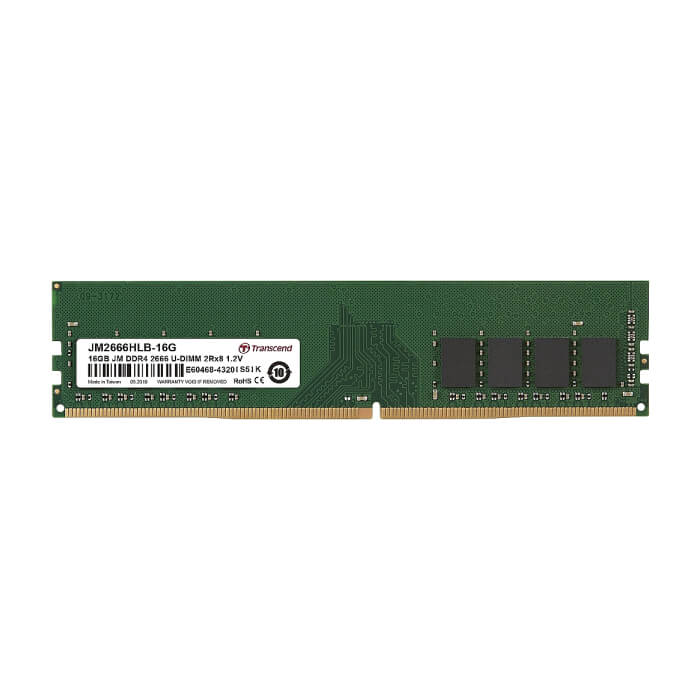 Transcend 16GB JM DDR4 2666Mhz U-DIMM 2Rx8 1Gx8 CL19 1.2V ID 63922 (тъмнейл - 2)