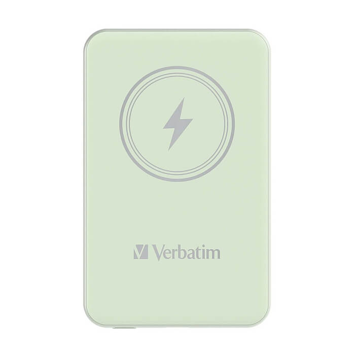 Verbatim MCP-5GN Power Pack 5000 mAh with UBS-C® PD 20W / Magnetic Wireless Charging 15W Green ID 75118 на супер цена от GT Computers Verbatim MCP-5GN Power Pack 5000 mAh with UBS-C® PD 20W / Magnetic Wireless Charging 15W Green ID 75118 на супер цена