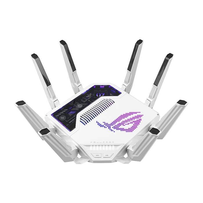 Asus Gaming Rapture GT-BE19000AI, BE19000, Tri-band Gaming Router, WiFi 7, 802.11be, up to 3,500 sq. ft. & 200+ devices, Triple Level Security, Support AiMesh Whole Home Mesh W (тъмнейл - 2)