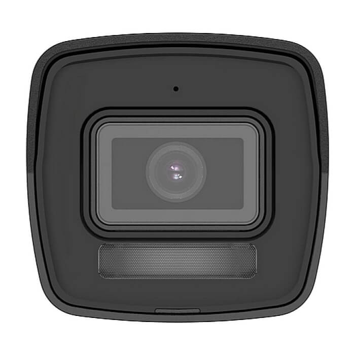 HikVision 4 MP Smart Hybrid Light Fixed Bullet Network Camera, 4 mm, IR, White Light up to 30m, H.265+, IP67, built-in microphone, micro SDXC (512GB), 12Vdc/PoE 6.5W ID 80925 на супер цена