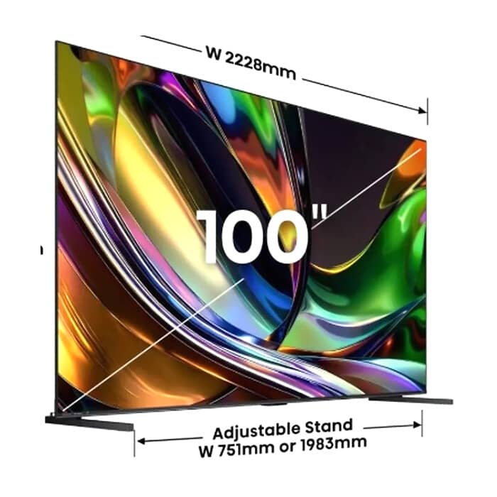 Hisense 100" UR8S, 4K Ultra HD 3840x2160, RGB Mini Led , DLED, Quantum Dot, 180Hz, IPS, HDR 10+, HLG, Dolby Vision IQ, Dolby Atmos, Smart TV,Light Sensor,WiFi 6eGHz, WiFi Dire ID 99366 (тъмнейл - 2)