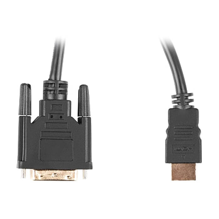 Кабел - Lanberg HDMI (M) -> DVI-D (M) (24+1) cable 3m, dual link, with gold-plated 4K connectors, black ID 72555 (тъмнейл - 2)