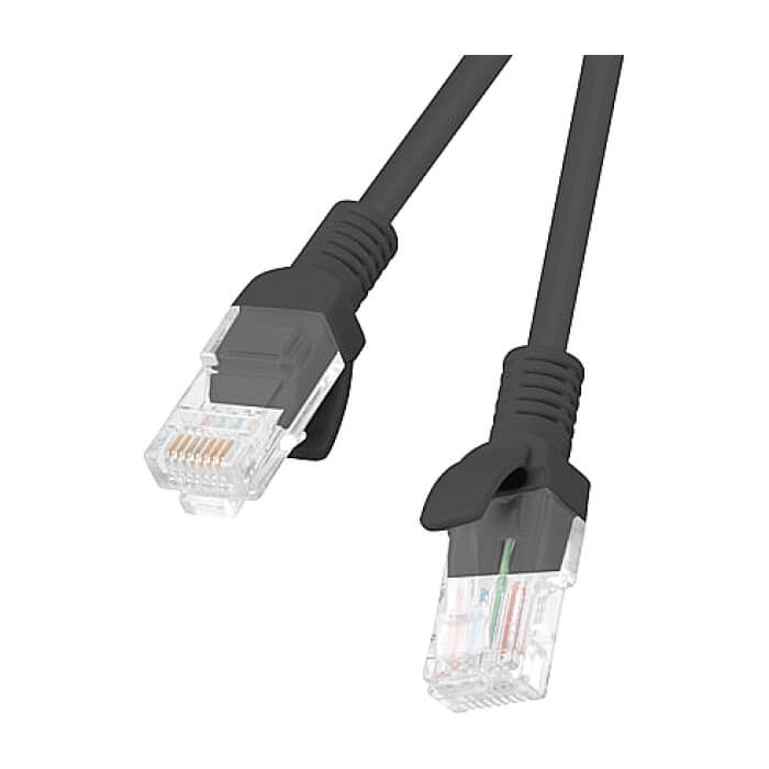 Кабел - Lanberg patch cord CAT.5E 2m, black ID 72270