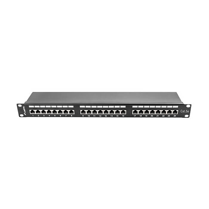 Lanberg patch panel 24 port 1U CAT.5E shielded, black ID 62859 (тъмнейл - 4)