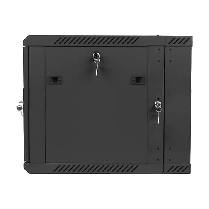 Lanberg rack cabinet 19” double-section wall-mount 9U / 600x600 for self-assembly (flat pack), black ID 71869 (тъмнейл - 5)