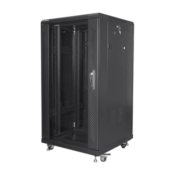 Lanberg rack cabinet 19" free-standing 22U/600x600 (flat pack) black ID 87195 (тъмнейл - 2)
