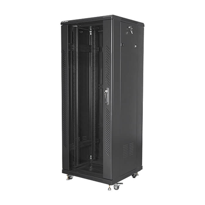 Lanberg rack cabinet 19" free-standing 32U / 600x600 self-assembly flat pack, black ID 87635 (тъмнейл - 2)