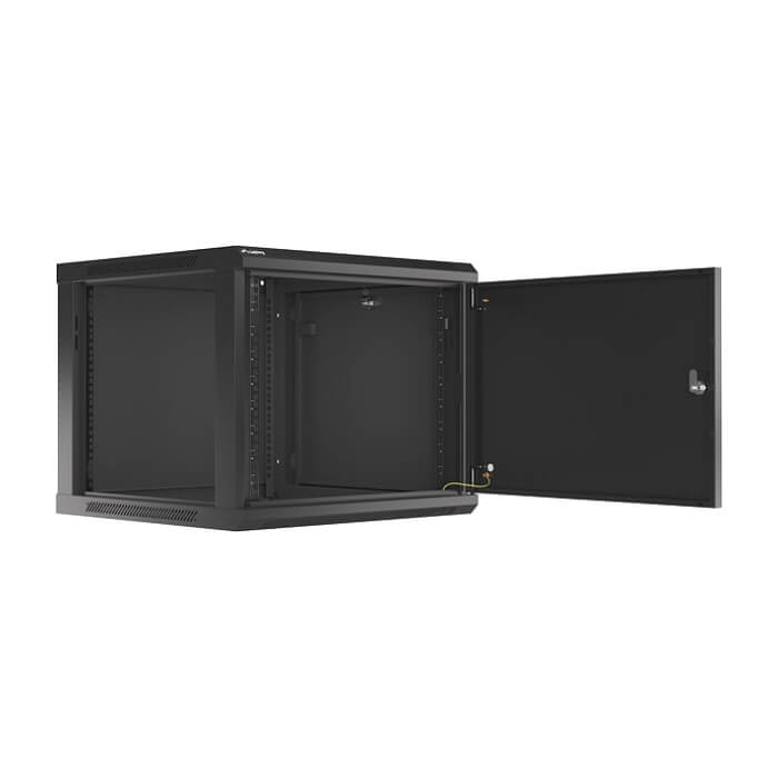Lanberg rack cabinet 19" wall-mount 9U/600x600 for self-assembly with metal door black (flat pack) ID 87592 (тъмнейл - 3)