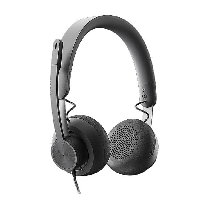 Logitech Zone Wired USB Headset, UC, Noise-cancelling Microphone, Flexible Mic, Passive Noise Isolation, Inline controls, USB-C & USB-A, Graphite ID 66441 (тъмнейл - 2)