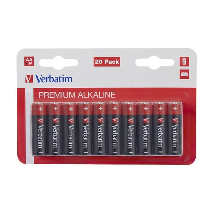 Verbatim ALKALINE BATTERY AA 20 PACK (HANGCARD) на супер цена