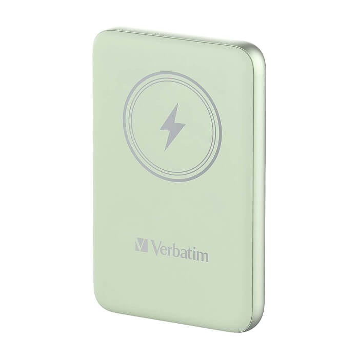 Verbatim MCP-10GN Power Pack 10000 mAh with UBS-C® PD 20W / Magnetic Wireless Charging 15W Green ID 75113 (тъмнейл - 2)
