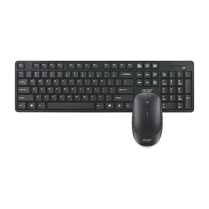 Acer Combo set AAK410 Keyboard & Mouse , Wireless, USB, Standard, Black, No Cyrillic на супер цена