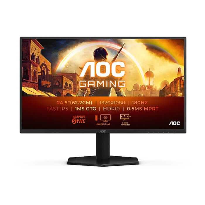 AOC 25G42E, 24.5" Fast IPS WLED, 1920x1080@180Hz, 1ms GtG, 0.5ms MPRT, 300cd m/2, 1000:1, 80M:1, Adaptive Sync, FlickerFree, Low Blue Light, Tilt, HDMI, DP ID 92365 на супер цена