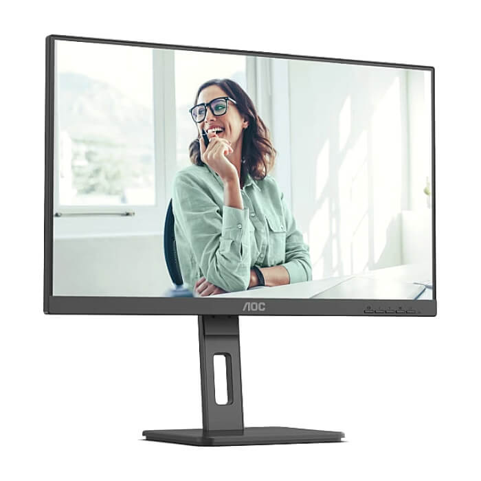 AOC Q27P3CV, 27" IPS WLED, 2560x1440@100Hz, 4ms GtG, 350cd m/2, 1000:1, DCR 50M:1, Adaptive Sync, FlickerFree,Low Blue Light, 2Wx2, Tilt, Height Adjust, Pivot, Swivel, 2xHDMI, ID 97139 (тъмнейл - 2)