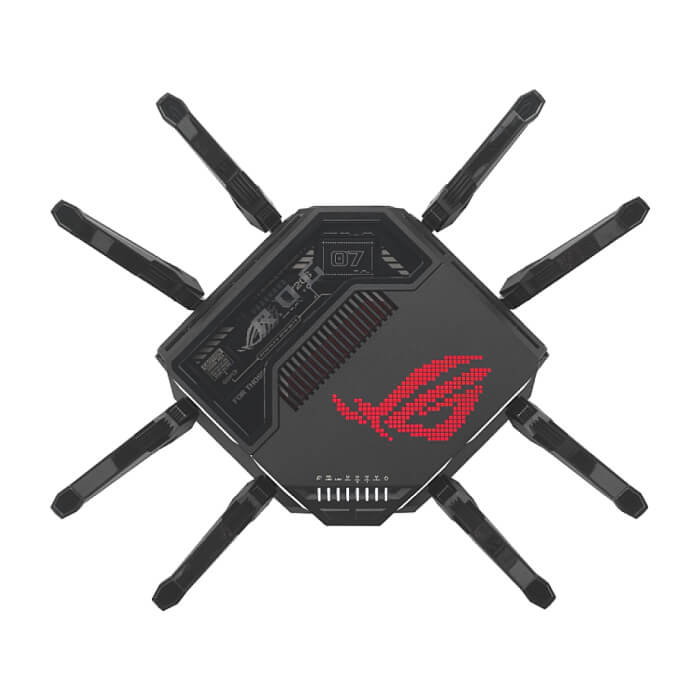 Asus Gaming Wireless Router, ROG Rapture GT-BE98, BE25000, Quad-Band, Quad-Core 2.6GHz CPU, 256MB/2GB Flash/RAM, 10G dual-port, 2.5G quad-port, AiProtection Pro, RangeBoost Plus, A на супер цена