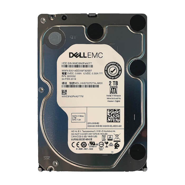 Dell 2TB Hard Drive SATA 6Gbps 7.2K 512n 3.5in NON HOT PLUG chassis ID 91637 на супер цена