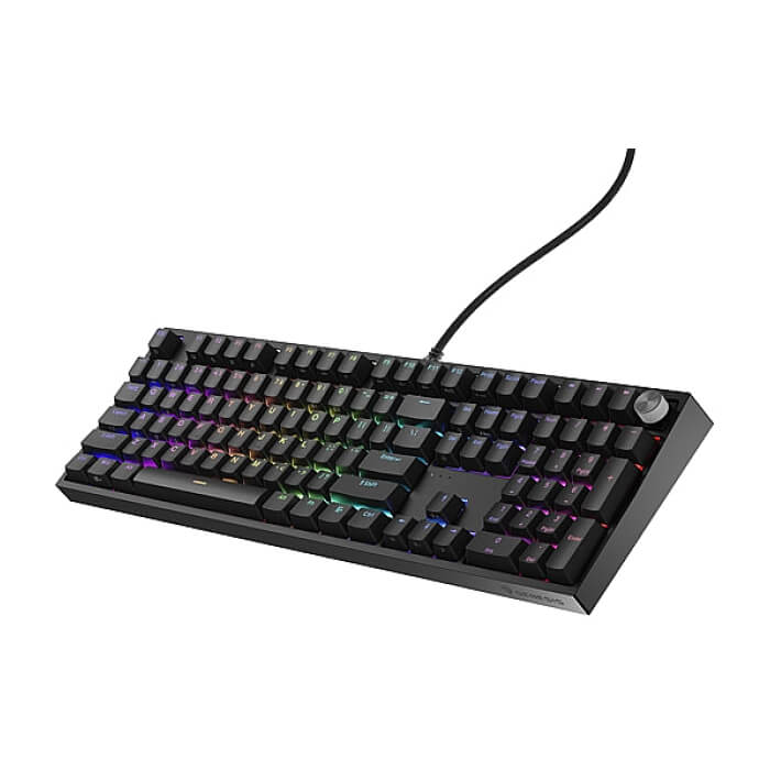 Genesis Mechanical Gaming Keyboard Thor 404 Black RGB Backlight Outemu Peach Silent, US Layout (тъмнейл - 3)