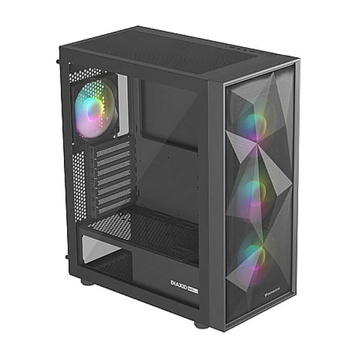 Genesis PC Case DIAXID 605 RGB Mini Tower Window, Black ID 76821 (тъмнейл - 4)