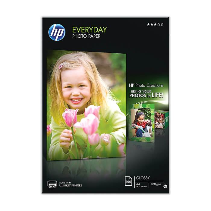 HP Everyday Glossy Photo Paper-100 sht/A4/210 x 297 mm ID 70832 на супер цена