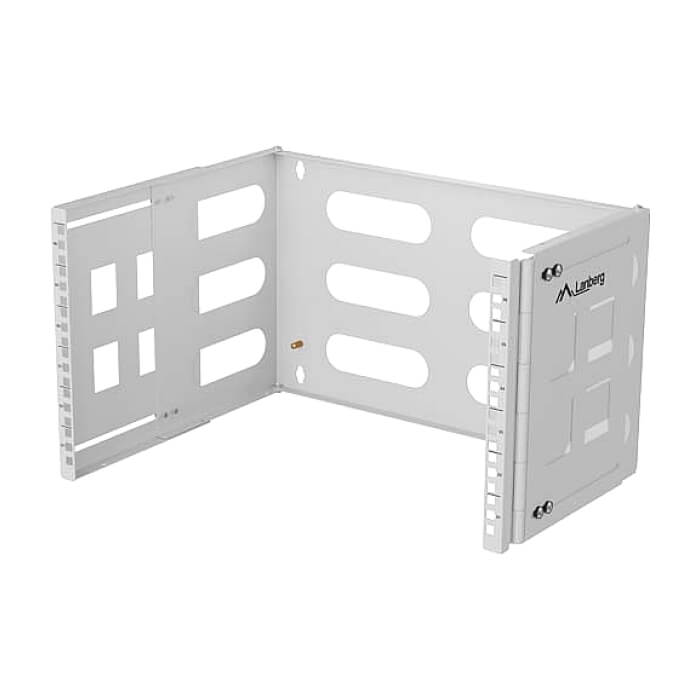 Lanberg Folding Bracket, wall-mount 19" 6U 497x400/240, Grey (тъмнейл - 4)