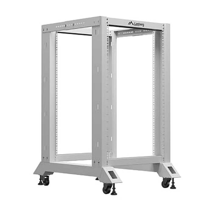 Lanberg open rack 19" 18U 600x800, grey ID 96774 (тъмнейл - 4)