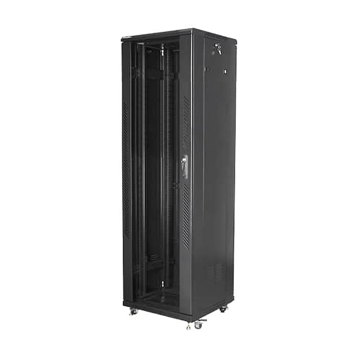 Lanberg rack cabinet 19" free-standing 42U / 600x600 self-assembly flat pack, black ID 71920 (тъмнейл - 3)