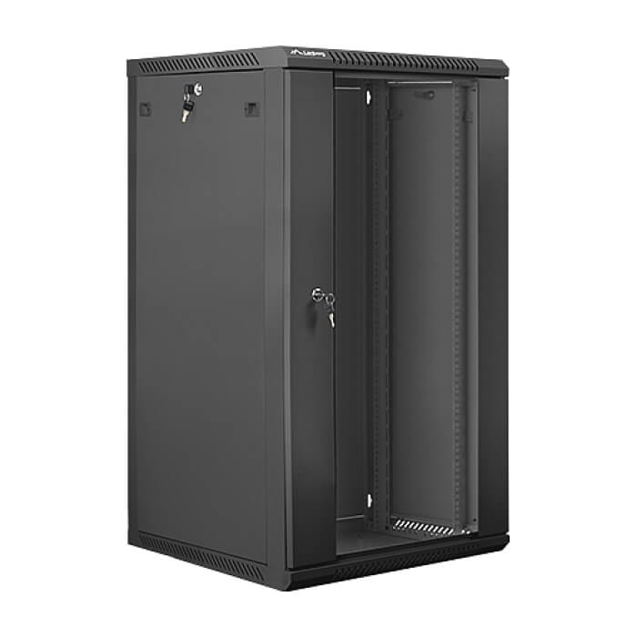 Lanberg rack cabinet 19” wall-mount 22U / 600x600 for self-assembly (flat pack), black ID 71875 (тъмнейл - 2)