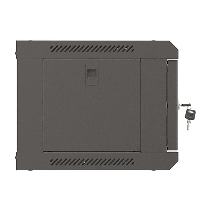 Lanberg rack cabinet 19" wall-mount 4U/540x350 (flat pack) with glass door black ID 87614 (тъмнейл - 4)