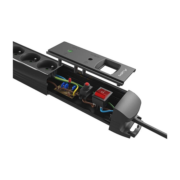 Lanberg surge protector sp1 5m 5x schuko outlets black (тъмнейл - 5)