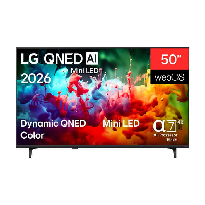 LG 50QNED71B3B., 50" 4K QNED MiniLED Smart TV, 3840x2160, DVB-T2/C/S2, Alpha 7 AI Processor, HDR10 / HLG, webOS 26 ThinQ, VRR / ALLM / HGiG, 4K Super Upscaling, WiFi 5, Blueto ID 99076 на супер цена