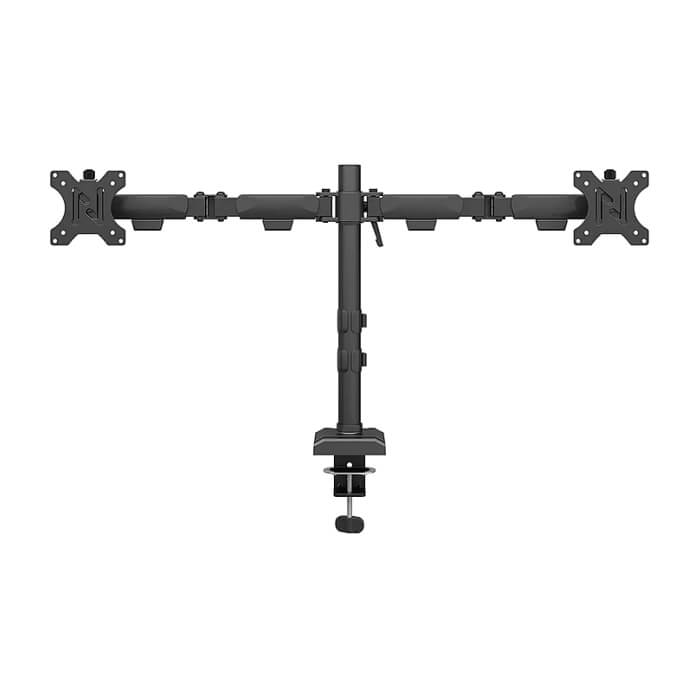 Neomounts Nero Double Flat Screen Desk Mount (phone holder+Quick-fix clamp/grommet) ID 86701 на супер цена от GT Computers Neomounts Nero Double Flat Screen Desk Mount (phone holder+Quick-fix clamp/grommet) ID 86701 на супер цена