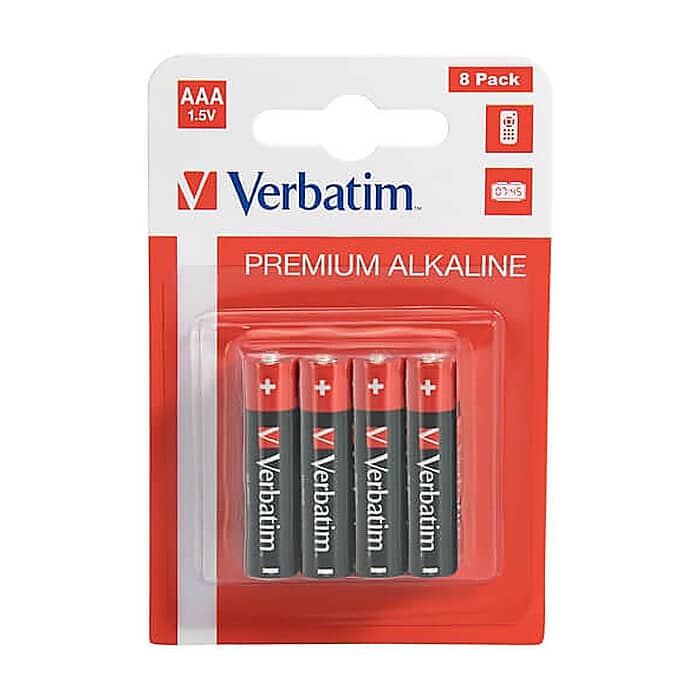 Verbatim ALKALINE BATTERY AAA 8 PACK (HANGCARD) на супер цена