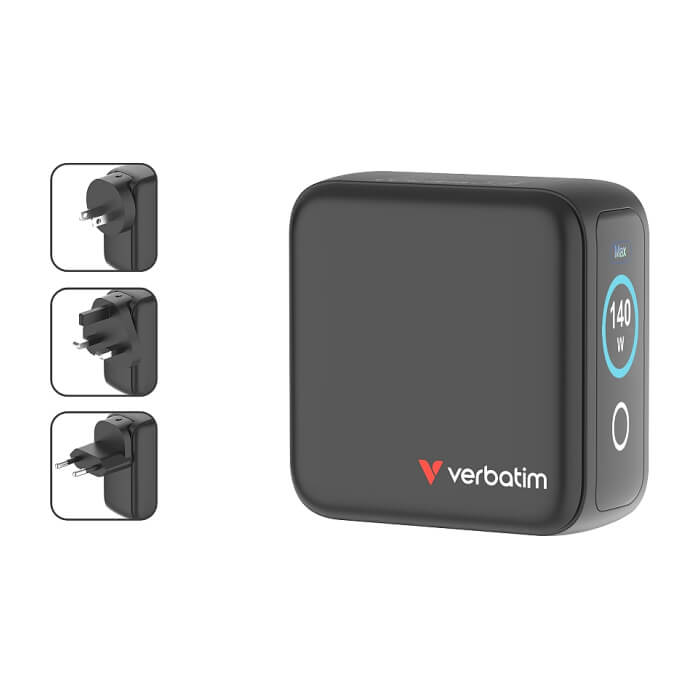 Verbatim Mini GaN Charger 140W with Display ID 95947 (тъмнейл - 2)