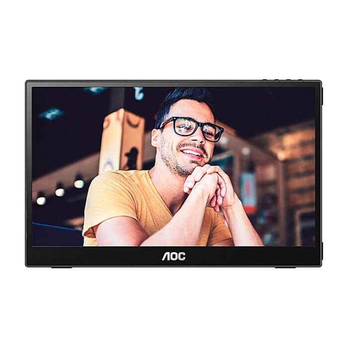 AOC 16T3EA, 15.6" IPS WLED, 1920x1080@60Hz, 4ms GtG, 250cd m/2, 700:1, 50M:1 DCR, USB-C 3.2x1 ID 80942 (тъмнейл - 2)