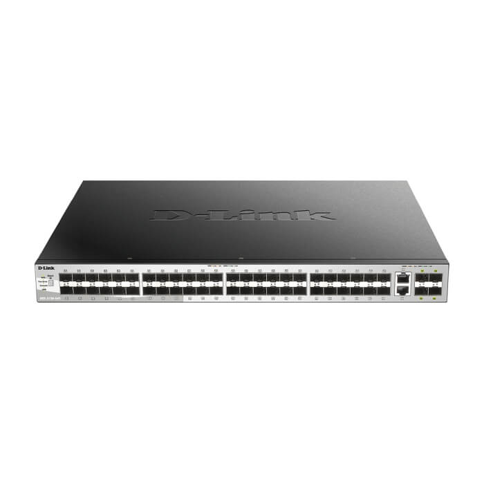 D-Link 48 SFP ports Layer 3 Stackable Managed Gigabit Switch with 2x10GBASE-T ports and 4xSFP+ ports на супер цена