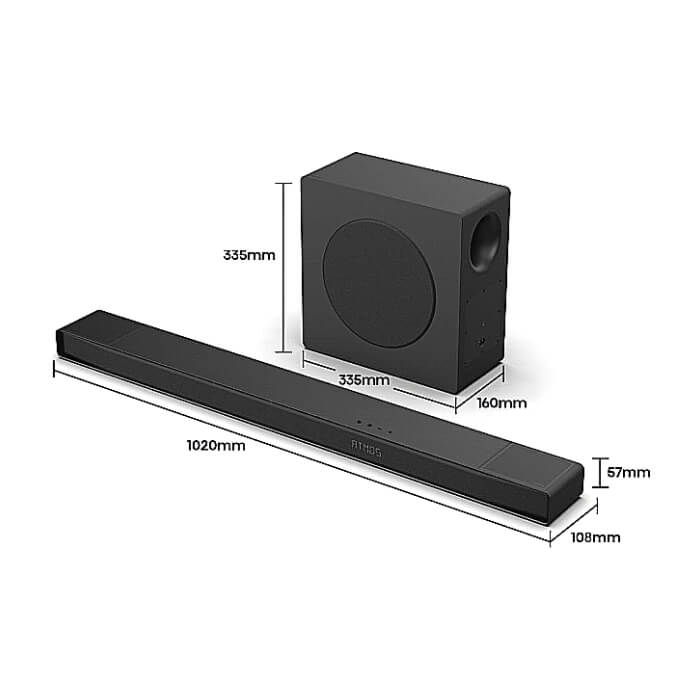 Hisense AX3120Q ,3.1.2 Ch., 440W, BT, Dolby Atmos, Black (тъмнейл - 2)