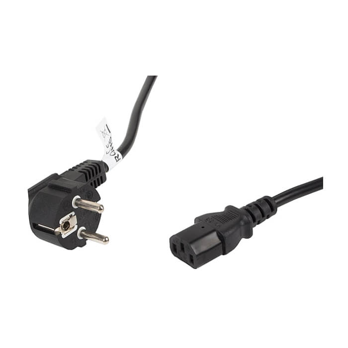 Кабел - Lanberg CEE 7/7 -> IEC 320 C13 power cord 5m VDE, black ID 72501 (тъмнейл - 4)