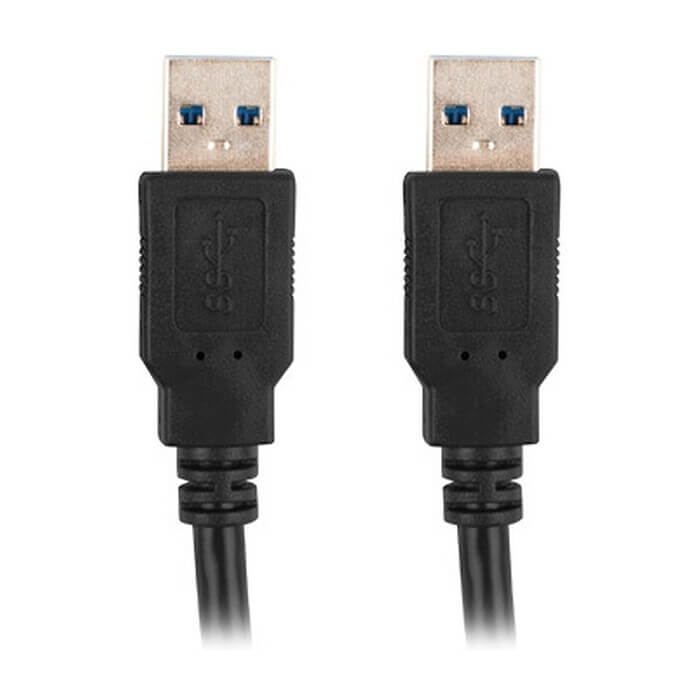 Кабел - Lanberg USB-A (M) -> USB-A (M) 3.0 cable 1.8m, black ID 72669 (тъмнейл - 2)
