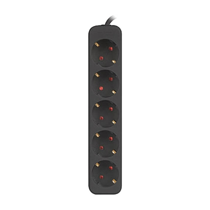 Lanberg power strip 3m, 5 sockets, french quality-grade copper cable, black (тъмнейл - 4)