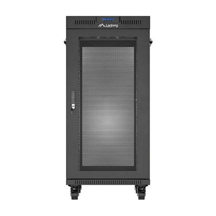 Lanberg Rack Cabinet 19" Free-Standing 24U/600X800 (FlAT Pack) With Mesh Door LCD Black V2 ID 98068 на супер цена