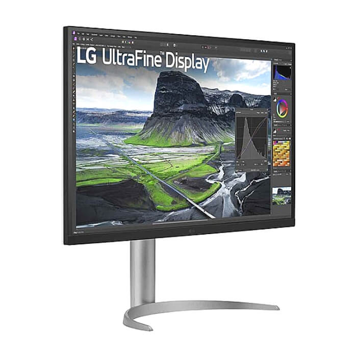 LG 32UQ850V-W, 31.5" IPS, 5ms GtG, 2000:1, 400cd/m2, UHD 4K (3840 x 2160), FreeSync, HDR 10, DCI-P3 98%, USB Type-C (PD 90W), USB HUB, HDMI, DisplayPort, Height Adjustable, Swivel, Tilt, LG Calibration Studio, Speakers 5W x 2, Black ID 82185 (тъмнейл - 3)