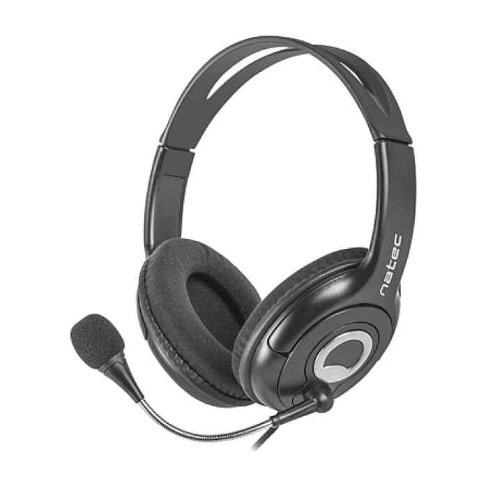 Natec Headset Bear 2 With Microphone Black ID 66427 (тъмнейл - 2)