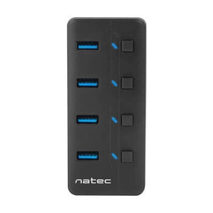 Natec USB 3.0 Hub Mantis 2 4-Port On/Off With AC Adapter на супер цена
