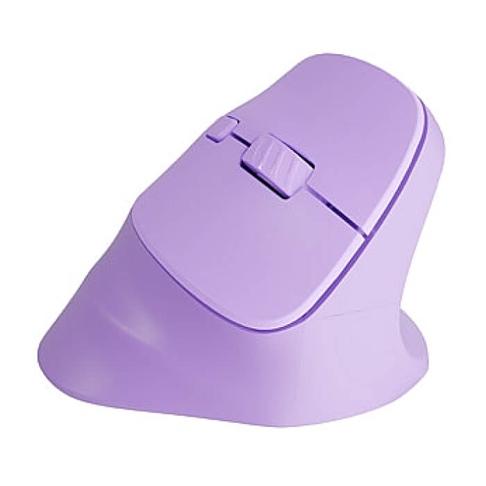 Natec Vertical Mouse Crake 2 Wireless, 2400DPI Bluetooth 5.2 + 2.4 GHz Pure Lavender (тъмнейл - 3)