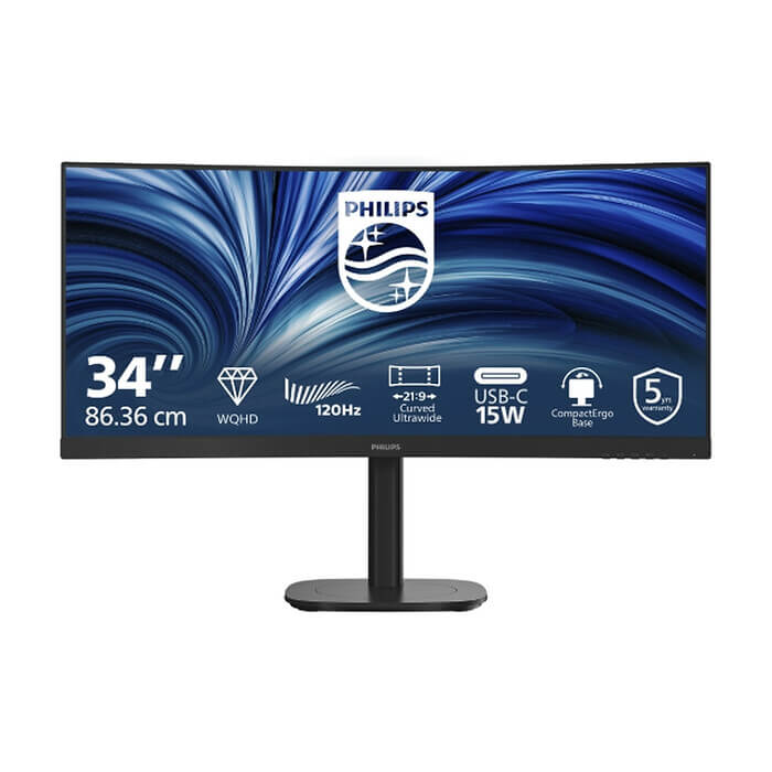 Philips 34B2N3500C, 34" Curved 1500R, VA, WLED, 3440x1440@120Hz, 4ms GtG, 350cd m/2, 3500:1, 50M:1 DCR, Adaptive Sync, FlickerFree, SoftBlue, 5Wx2, Tilt, Height Adjust, Swivel ID 98983 на супер цена от GT Computers Philips 34B2N3500C, 34" Curved 1500R, VA, WLED, 3440x1440@120Hz, 4ms GtG, 350cd m/2, 3500:1, 50M:1 DCR, Adaptive Sync, FlickerFree, SoftBlue, 5Wx2, Tilt, Height Adjust, Swivel ID 98983 на супер цена