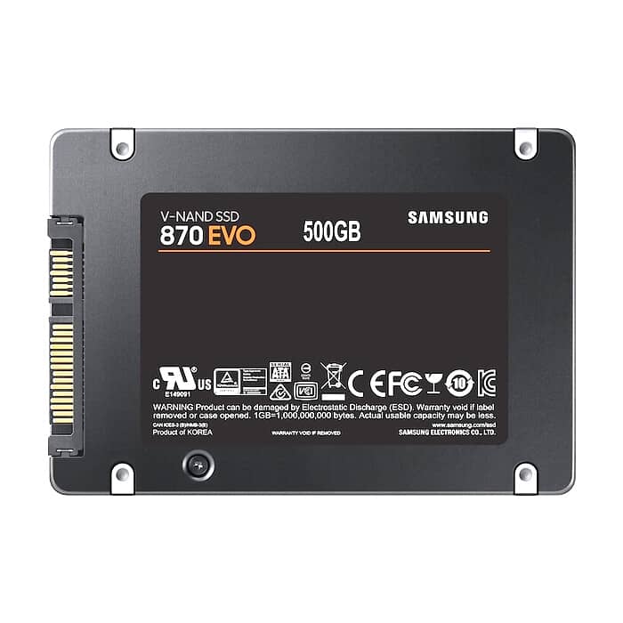 Samsung SSD 870 EVO 500GB Int. 2.5" SATA, V-NAND 3bit MLC, Read up to 560MB/s, Write up to 530MB/s, MKX Controller, Cache Memory 512MB DDR4 ID 73444 (тъмнейл - 5)