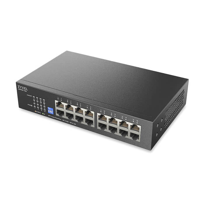 ZyXEL GS1100-16S 16 port Gigabit - DIP selector Unmanaged Switch (тъмнейл - 3)