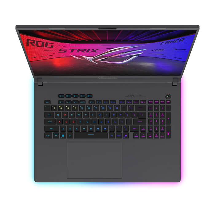 Asus Strix G18 G815LW-S9035W, INTEL ARL HX Ultra 9, 18.0 WQXGA 2560X1600 16:10 Bend+500nits,AG, 240 Hz,DDR5 32GB ( 16GB DDR5-5600 SO-DIMM *2 ) ,2TB G4, RTX5080  16GB,Wi-Fi 7 ,Backlit Chiclet Keyboard 4-Zone RGB, Windows 11,Eclipse Gray, Backpack ID 89677 (тъмнейл - 5)