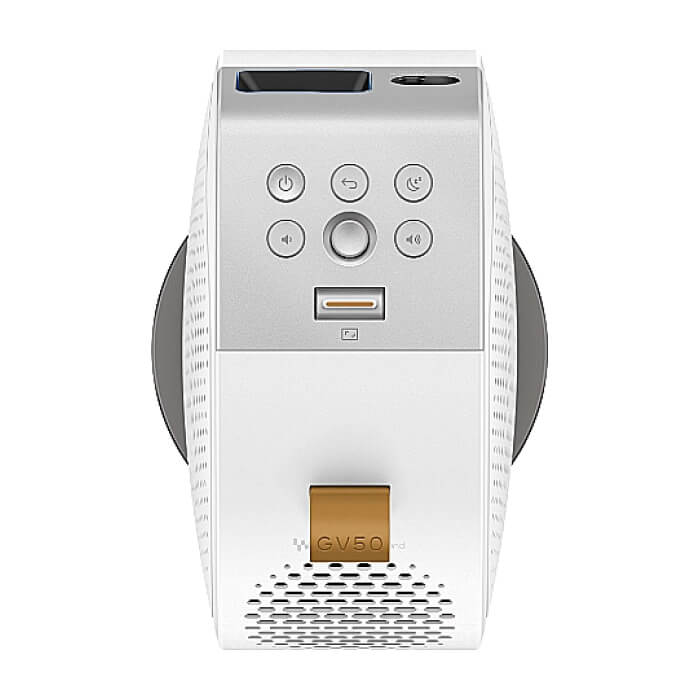 BenQ GV50, DLP, LASER, 1080p (1920x1080), 100K:1, 500 ANSI Lumens, 1.2X, Google TV, Auto Keystone, HDMI, USB-C with DP/PD, USB-A, BT 5.0, Wi-Fi, Speakers 5.1 2x 4W + 10W Woofer, Light Source Life ECO 30,000hrs, 2.1kg, White ID 90319 (тъмнейл - 2)