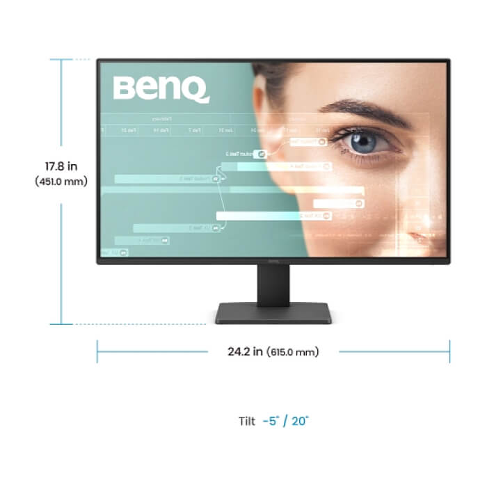 BenQ GW2791, 27" 1080p FHD 100Hz Eye-Care Monitor, 27W WORK &  ENTERTAINMENT DISPLAY GW2791 BLACK ID 95432 (тъмнейл - 4)